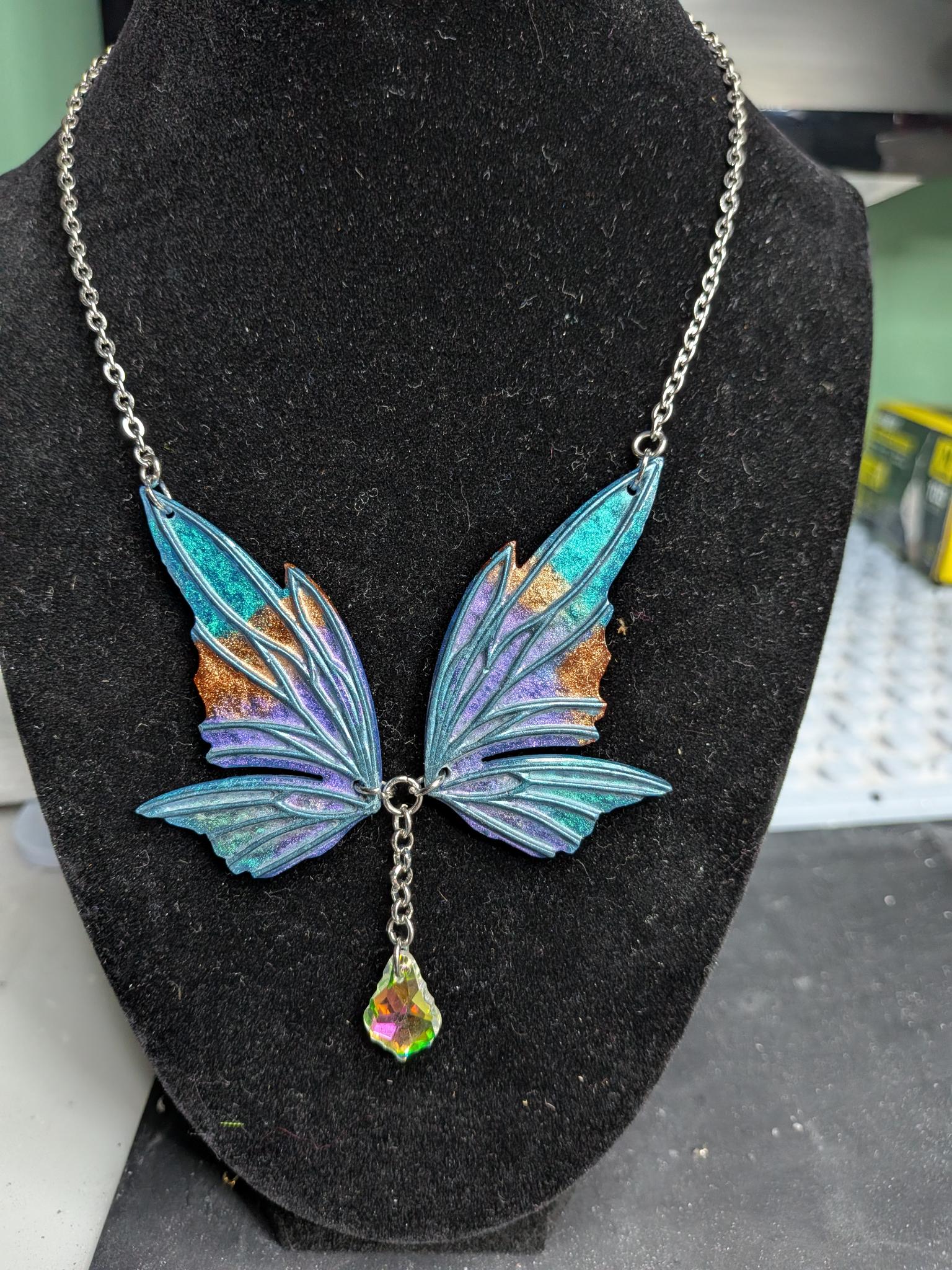 Aurora Fae Wing Necklace